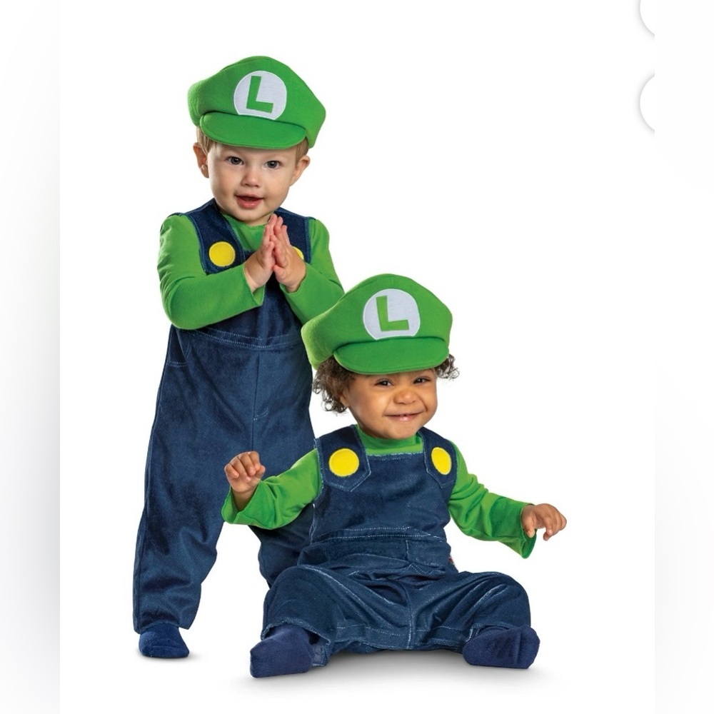 Super Mario Bros. Luigi Costume for Infant, Size 6-12M,